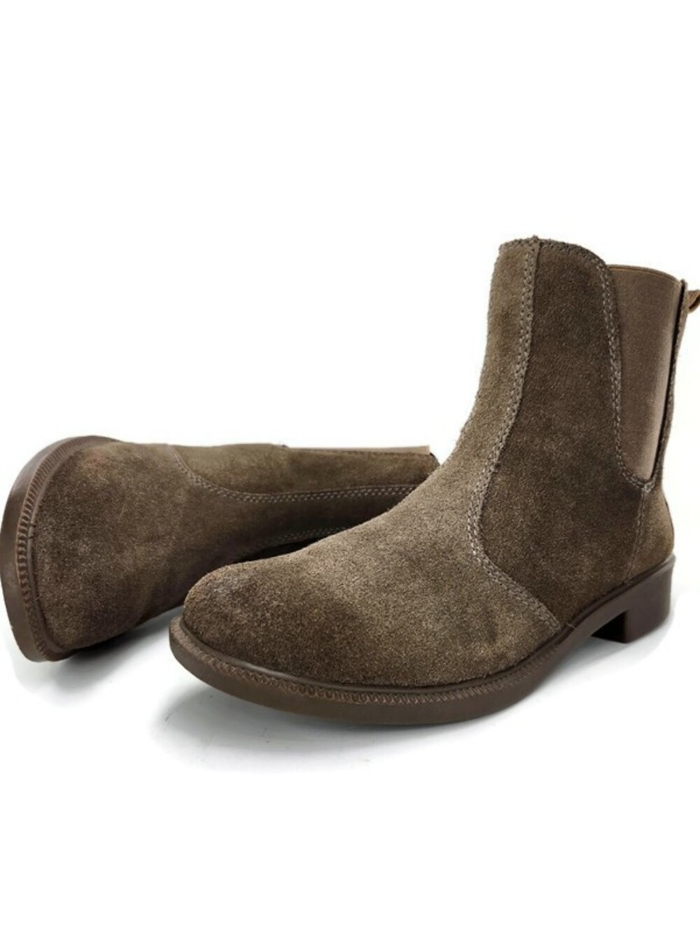 Kodiak Bria Olive Tan Suede Leather Waterproof Gore Panels Pull-On Chelsea Boots